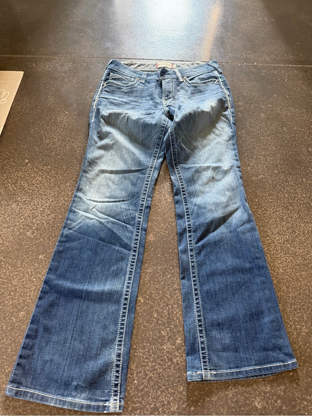 Ariat REAL Denim Womens Bootcut Jeans Size 31L Blue Mid Rise Western - Picture 6 of 12